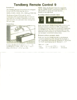 Tandberg RC-9 - Owners Manual 